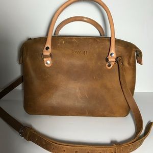 Love 41 Duffel Bag Crossbody Purse Large Tobacco